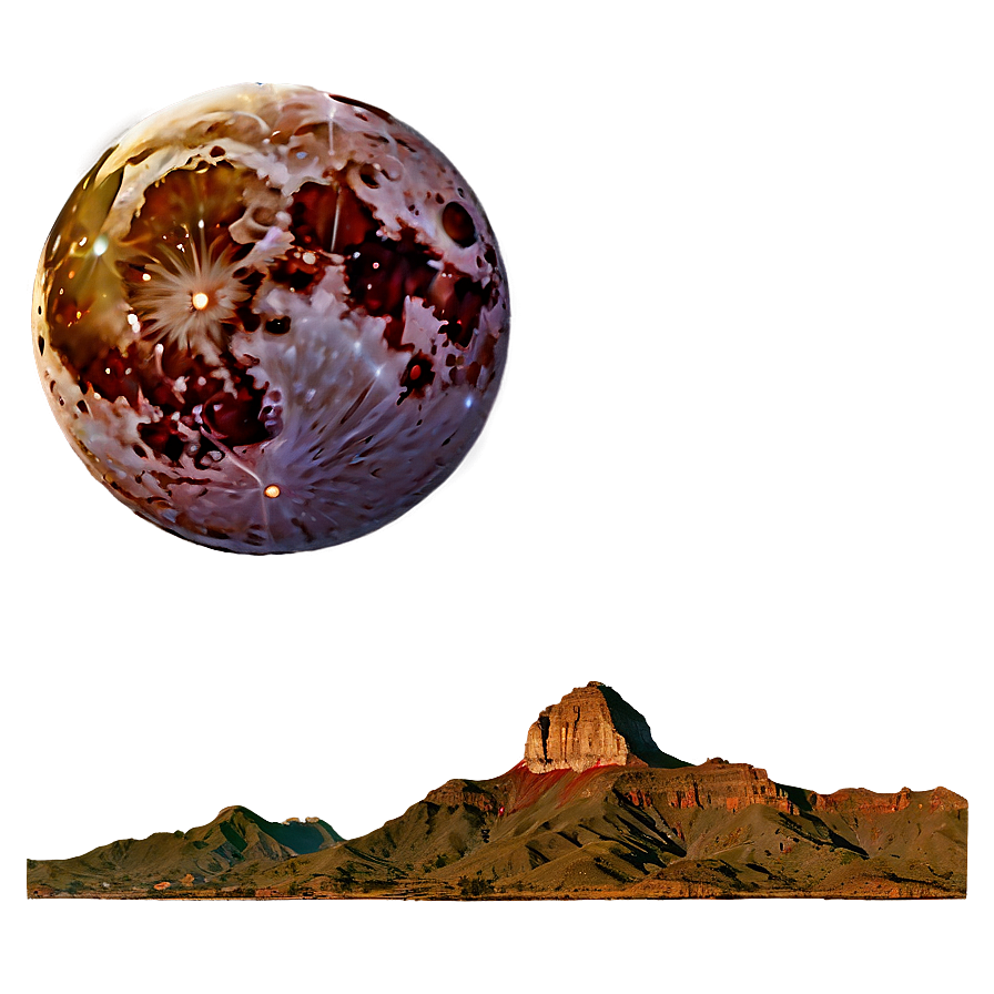 Blood Moon Over Mountains Png 19 PNG Image