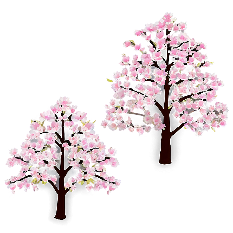 Blooming Cherry Trees Forest Png Rph30 PNG Image