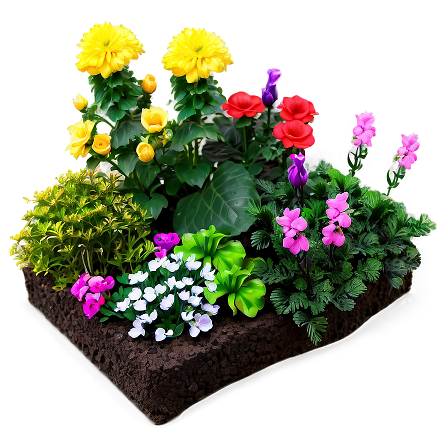 Blooming Flower Bed Png 06272024 PNG Image