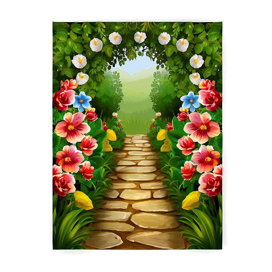 Blooming Garden Path Png 58 PNG Image