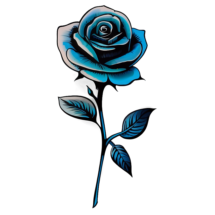 Blooming Rose Tattoo Template Png 05252024 PNG Image