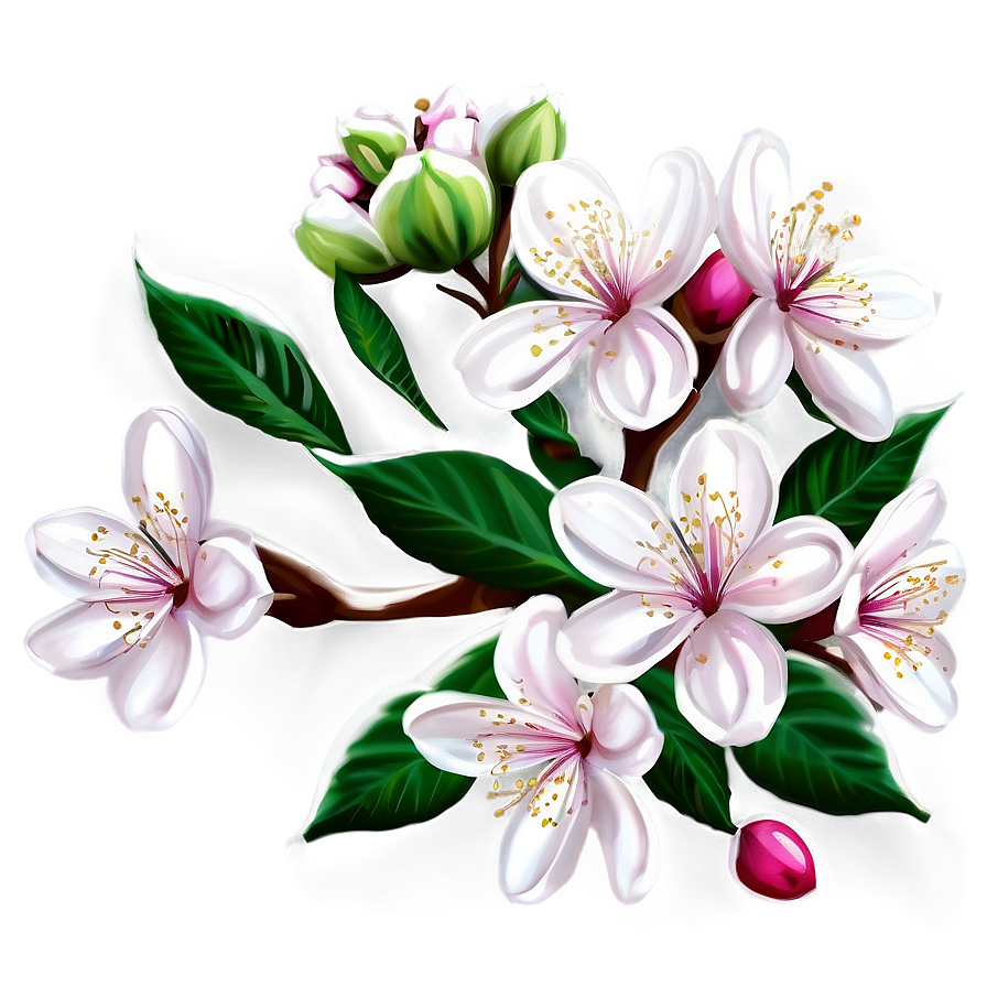 Blossom Print Illustration Png 06262024 PNG Image