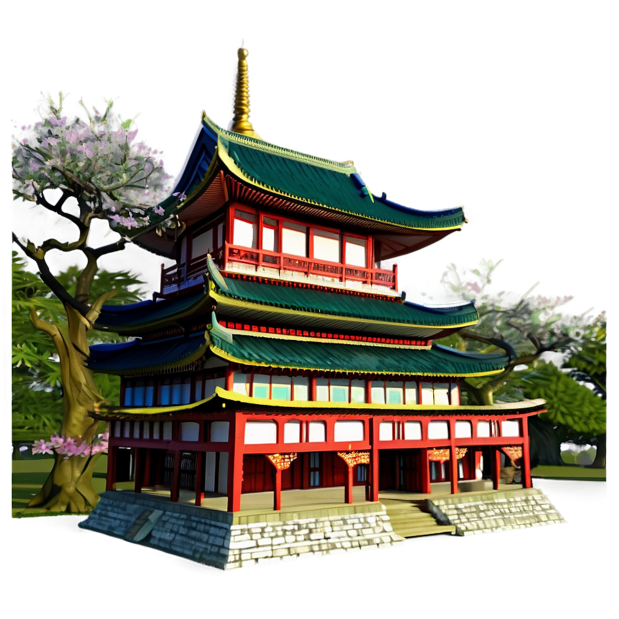 Blossoming Cherry Palace Png Xbs PNG Image