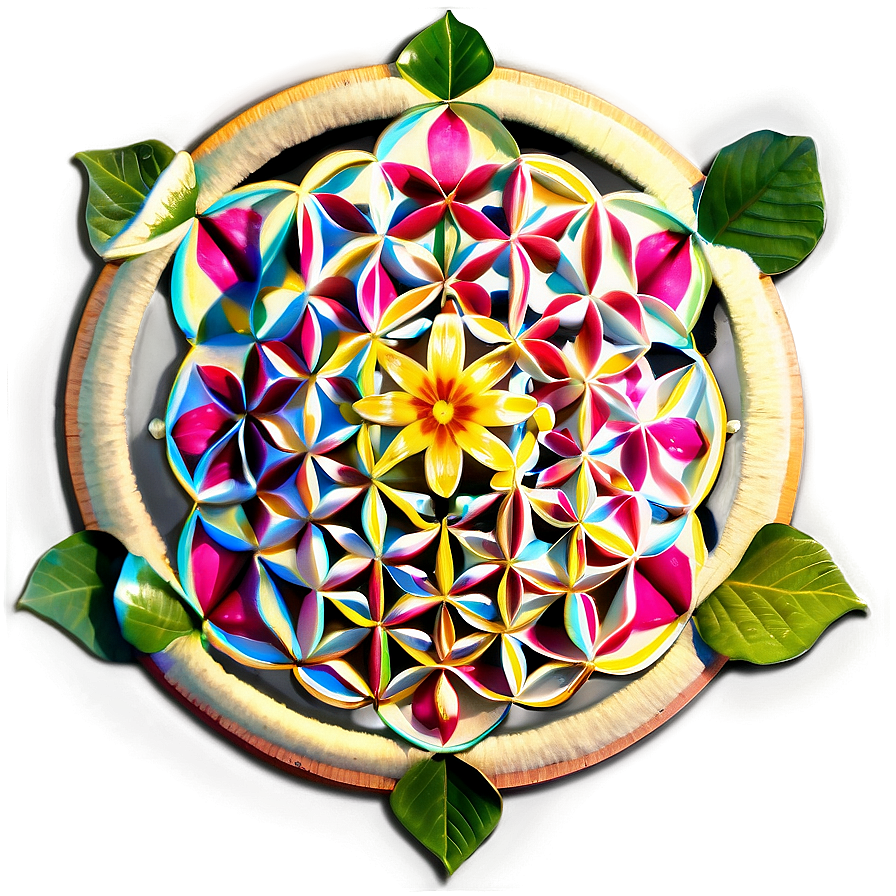 Blossoming Flower Of Life Art Png Njd PNG Image