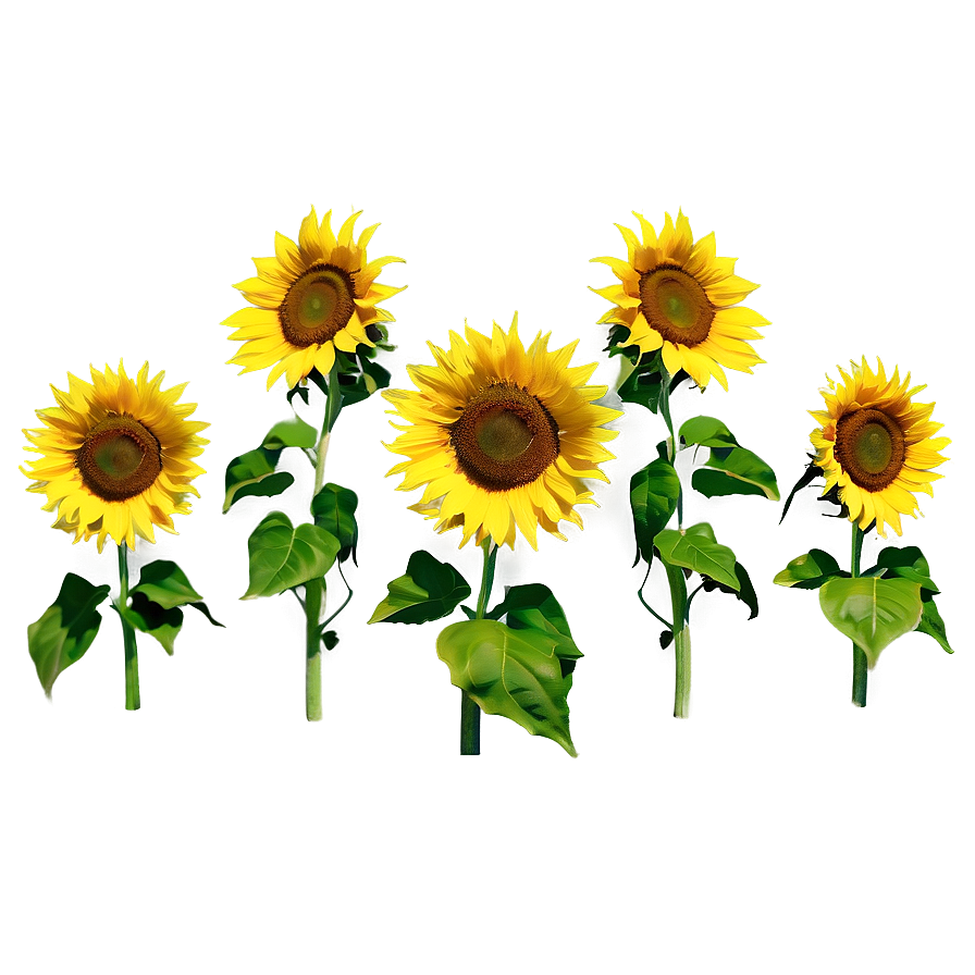 Blossoming Sunflower Field Png Xrw PNG Image