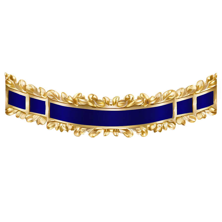 Blue And Gold Border Png 06202024 PNG Image