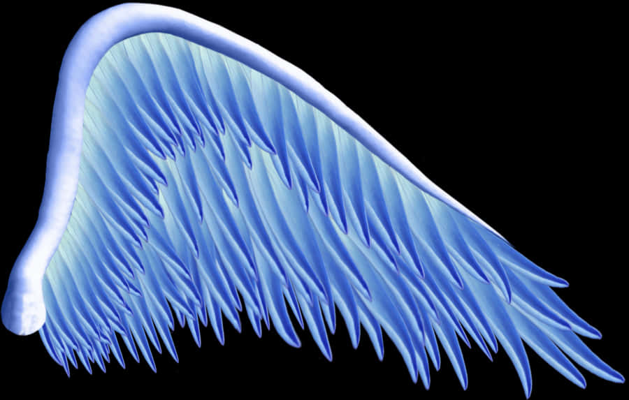 Blue Angel Wing Illustration PNG Image