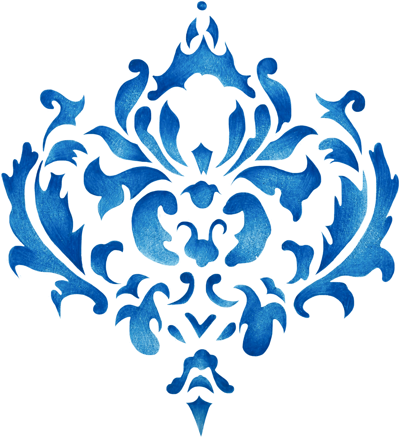 Blue Arabesque Pattern PNG Image