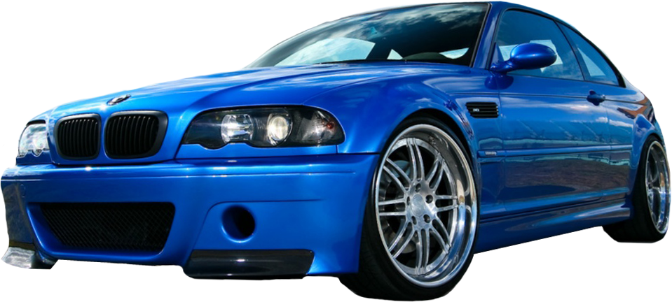 Blue B M W M3 Coupe Side View PNG Image