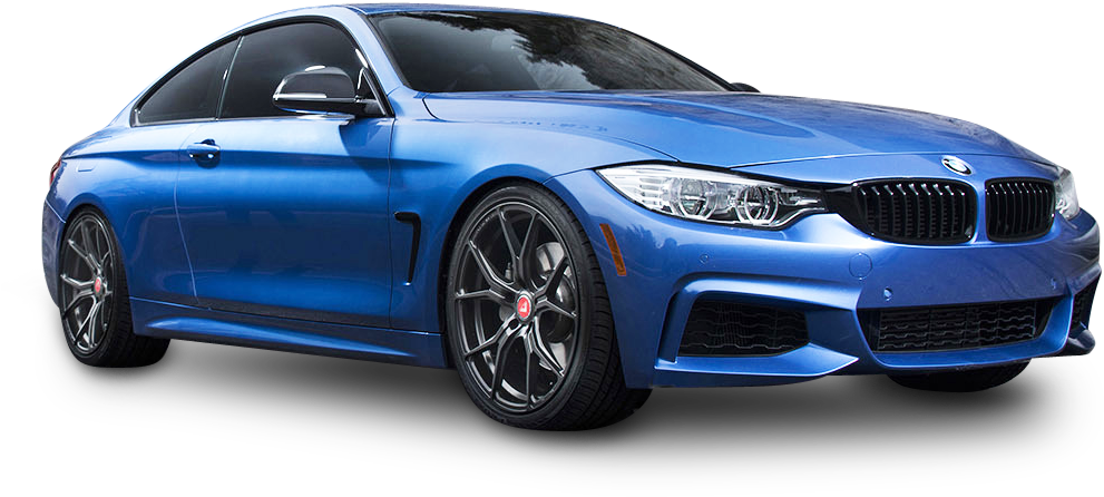 Blue B M W M4 Coupe Side View PNG Image