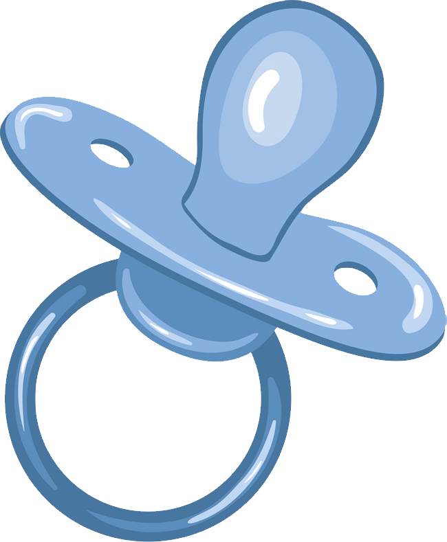 Blue Baby Pacifier Illustration PNG Image