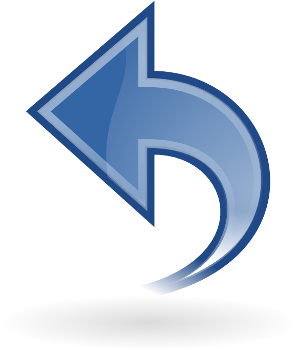 Blue Back Arrow Icon PNG Image