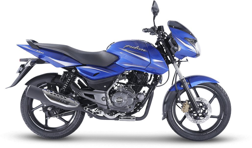 Blue Bajaj Pulsar Motorcycle PNG Image