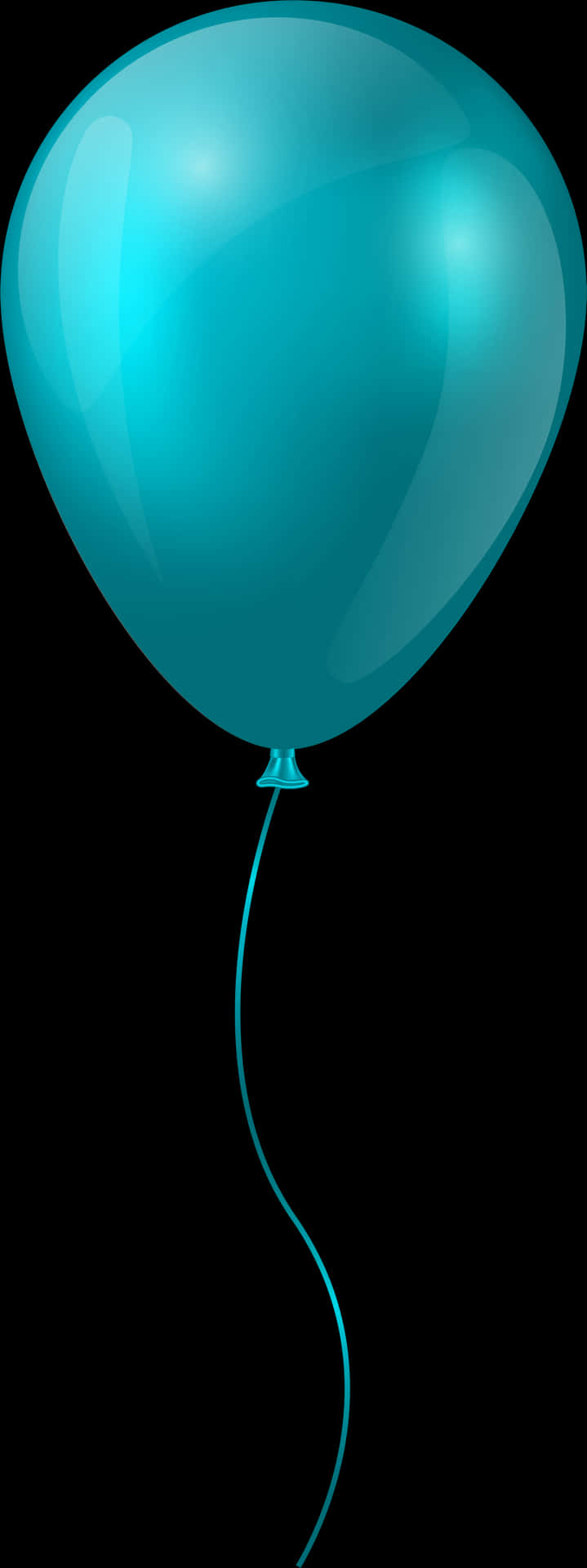 Blue Balloon Graphic PNG Image