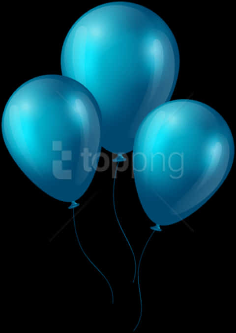 Blue Balloons Transparent Background PNG Image