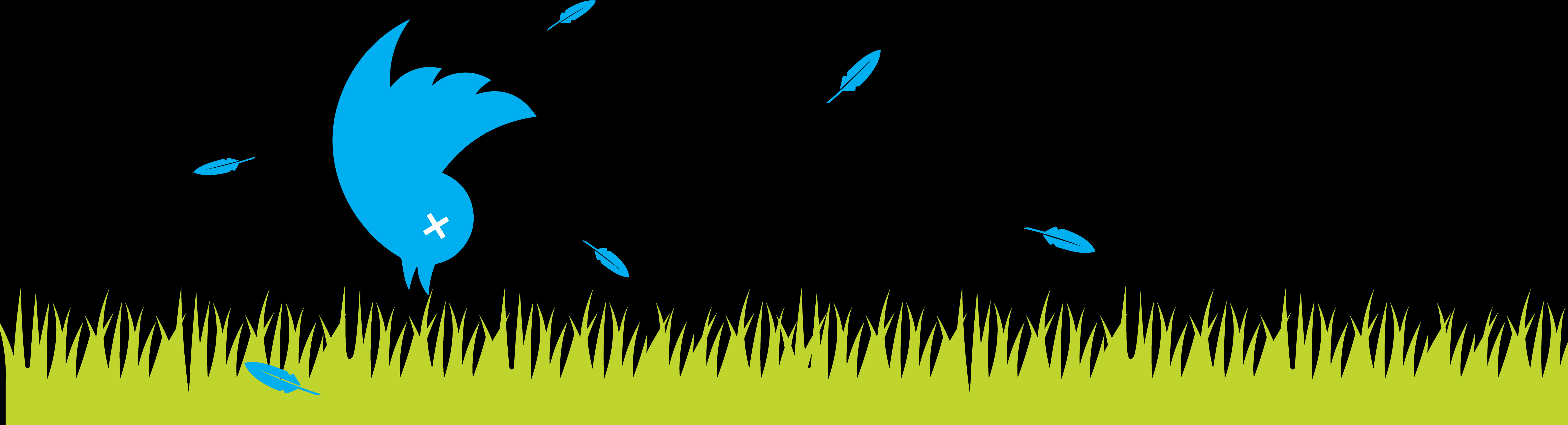 Blue Bird Graphicon Grass PNG Image