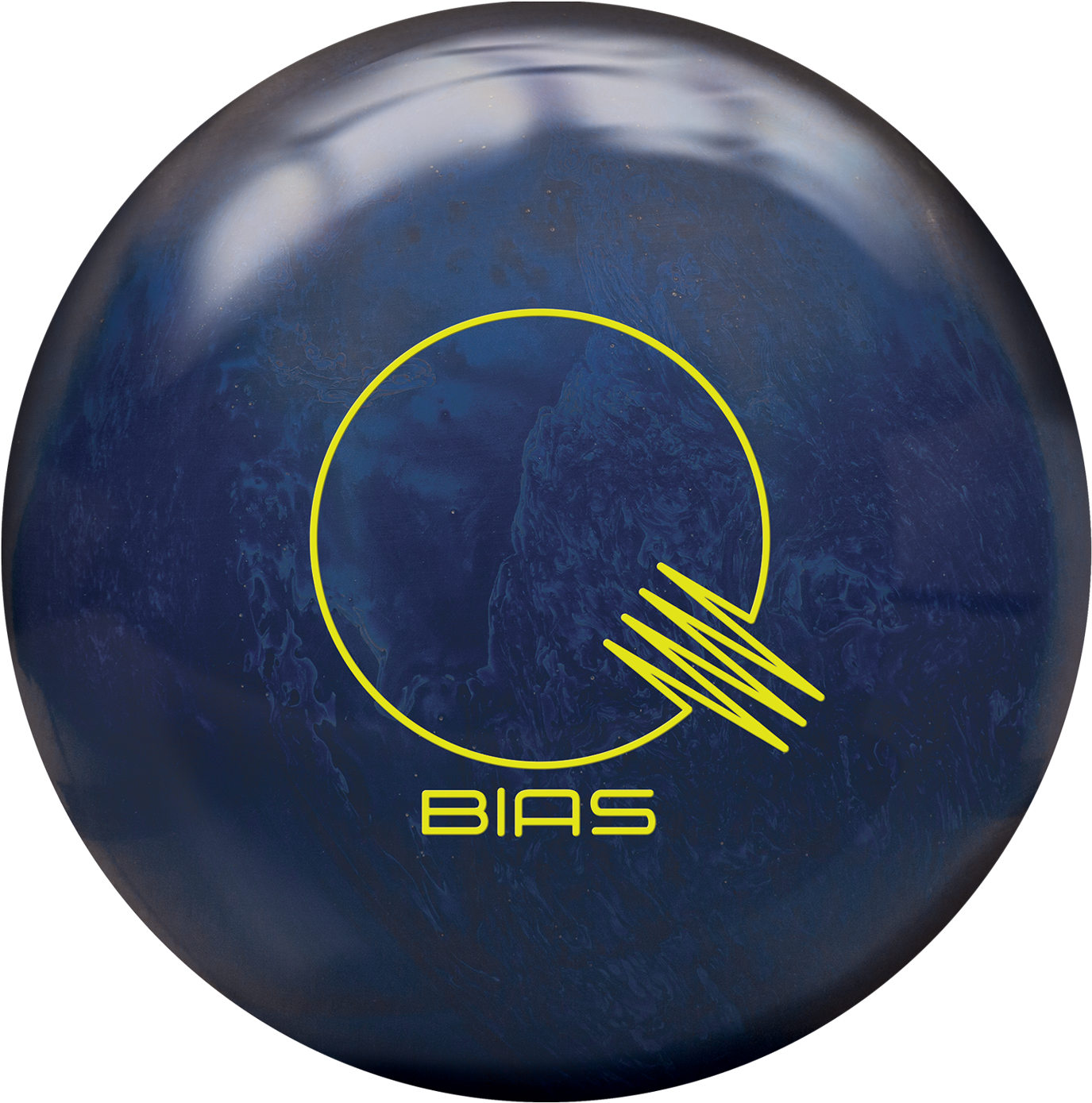 Blue Bowling Ballwith Yellow Design PNG Image