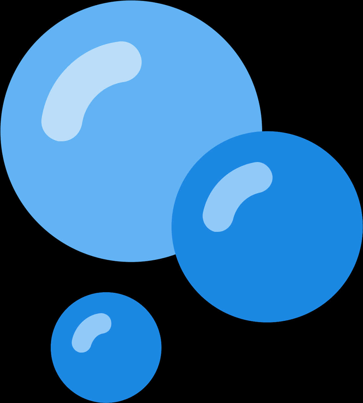 Blue Bubbles Vector Illustration PNG Image