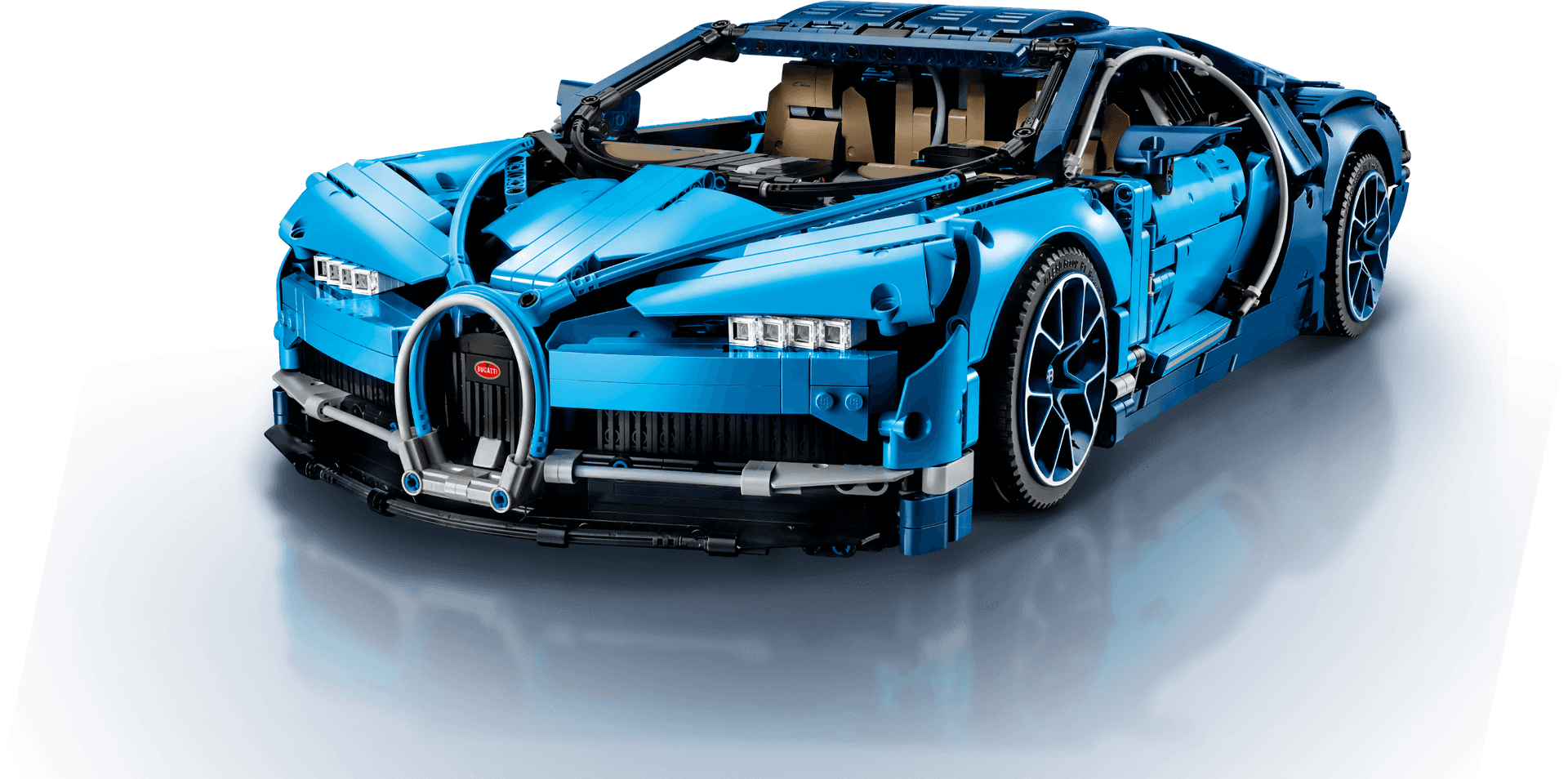 Blue Bugatti Lego Model PNG Image