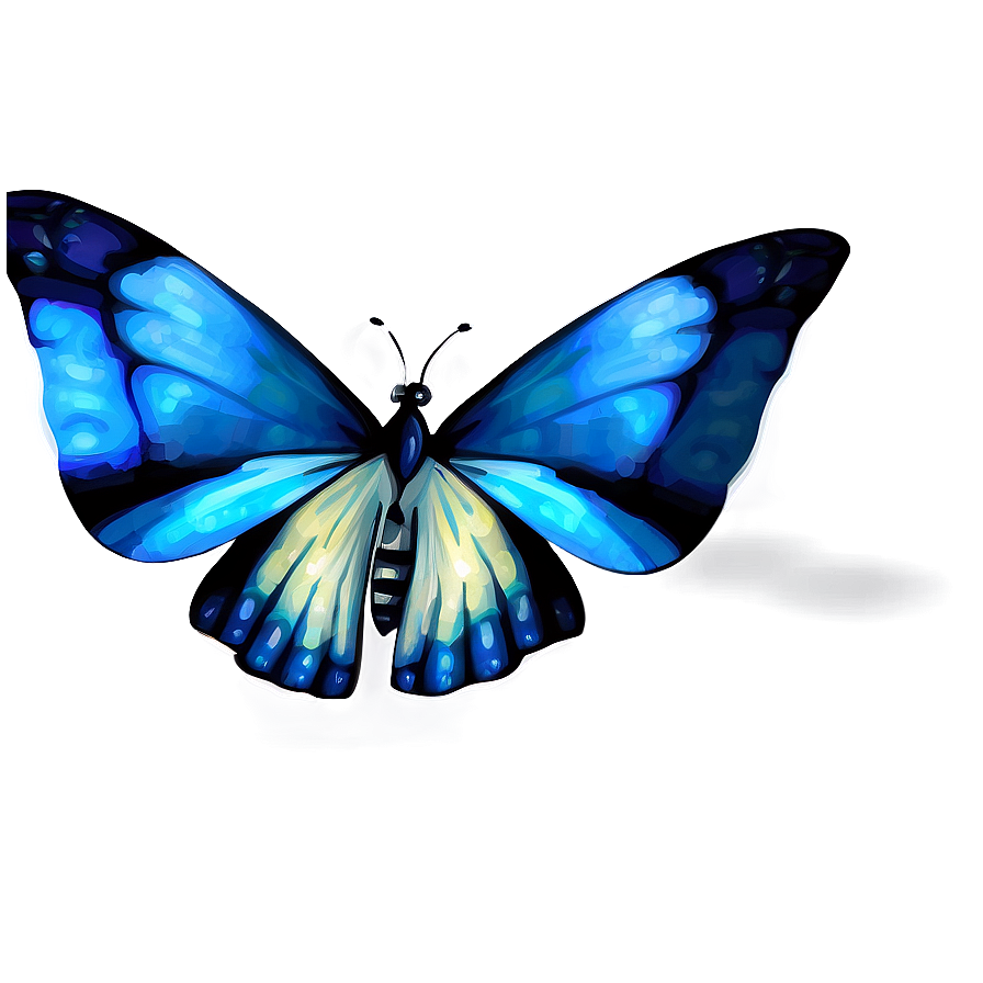 Blue Butterflies Artwork Png Lnm PNG Image