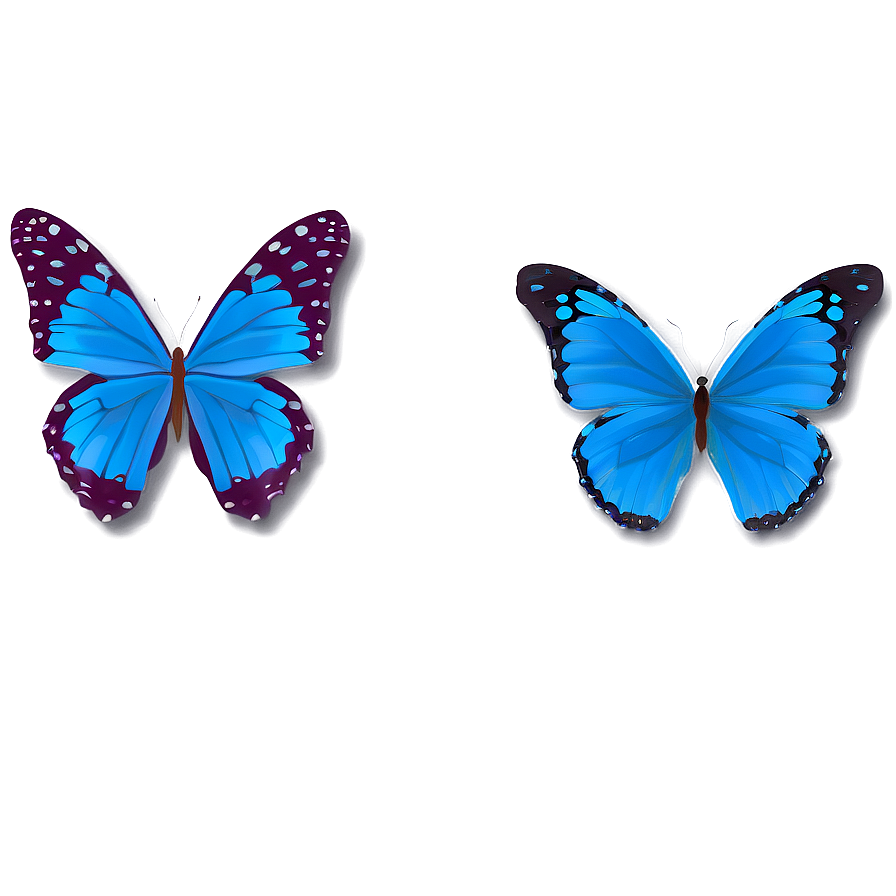 Blue Butterflies Background Png Nwe81 PNG Image