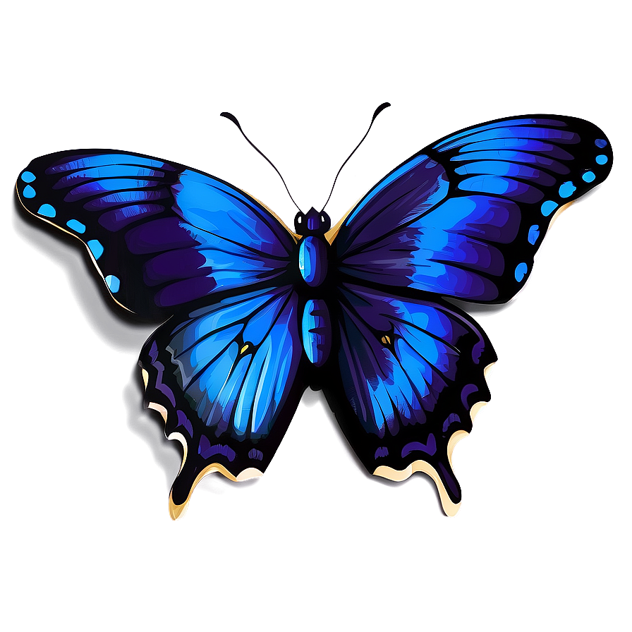 Blue Butterflies Vector Png Abm PNG Image