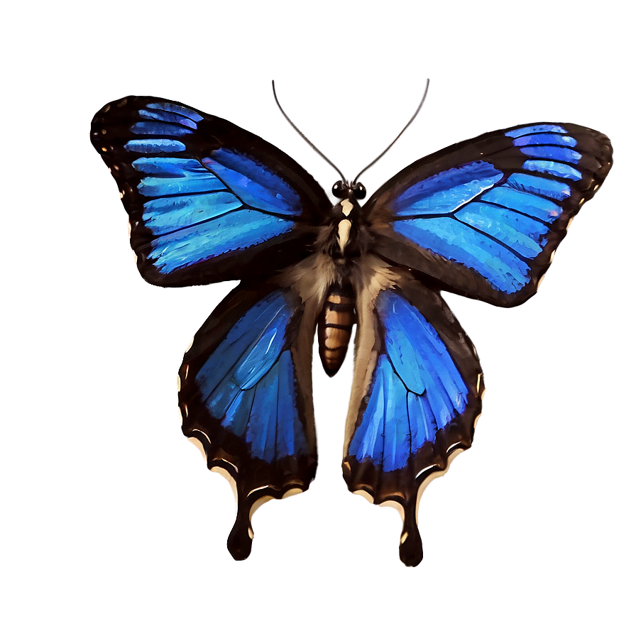 Blue Butterfly Close-up Png Cbw96 PNG Image