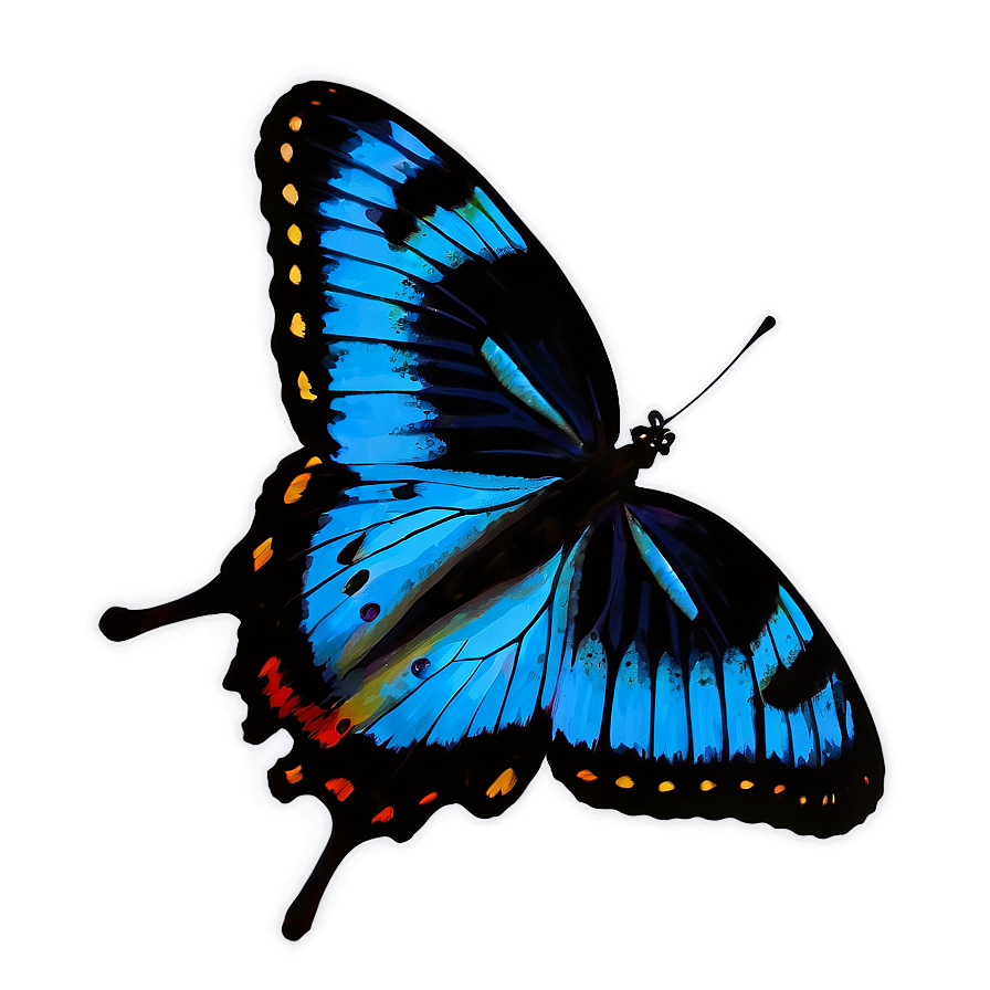 Blue Butterfly Pattern Png 55 PNG Image