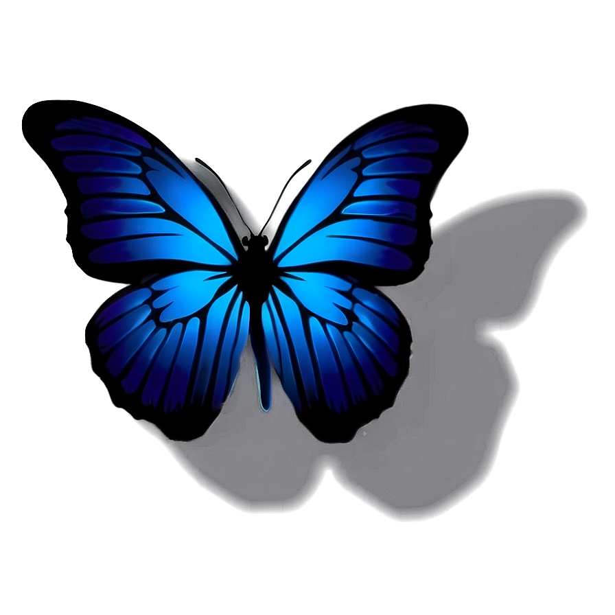 Blue Butterfly Silhouette Png 30 PNG Image