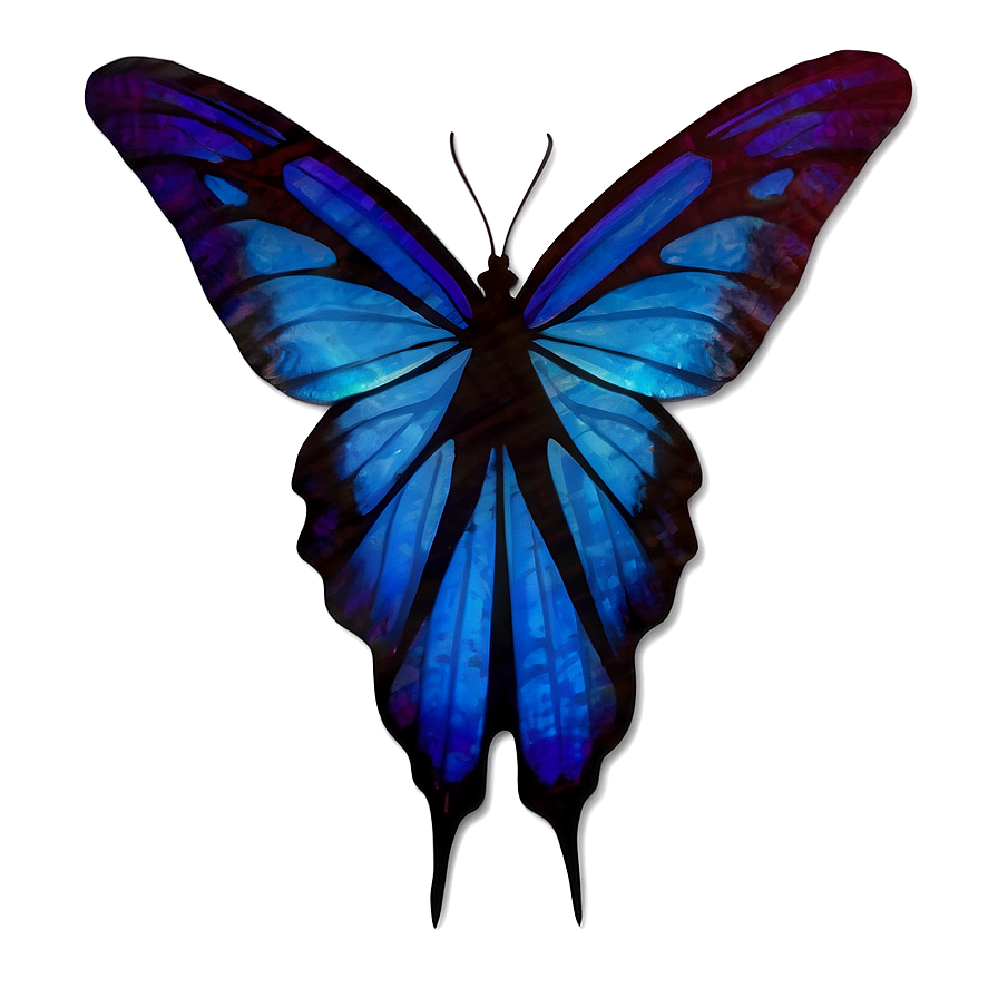 Blue Butterfly With Shadow Png Meo86 PNG Image