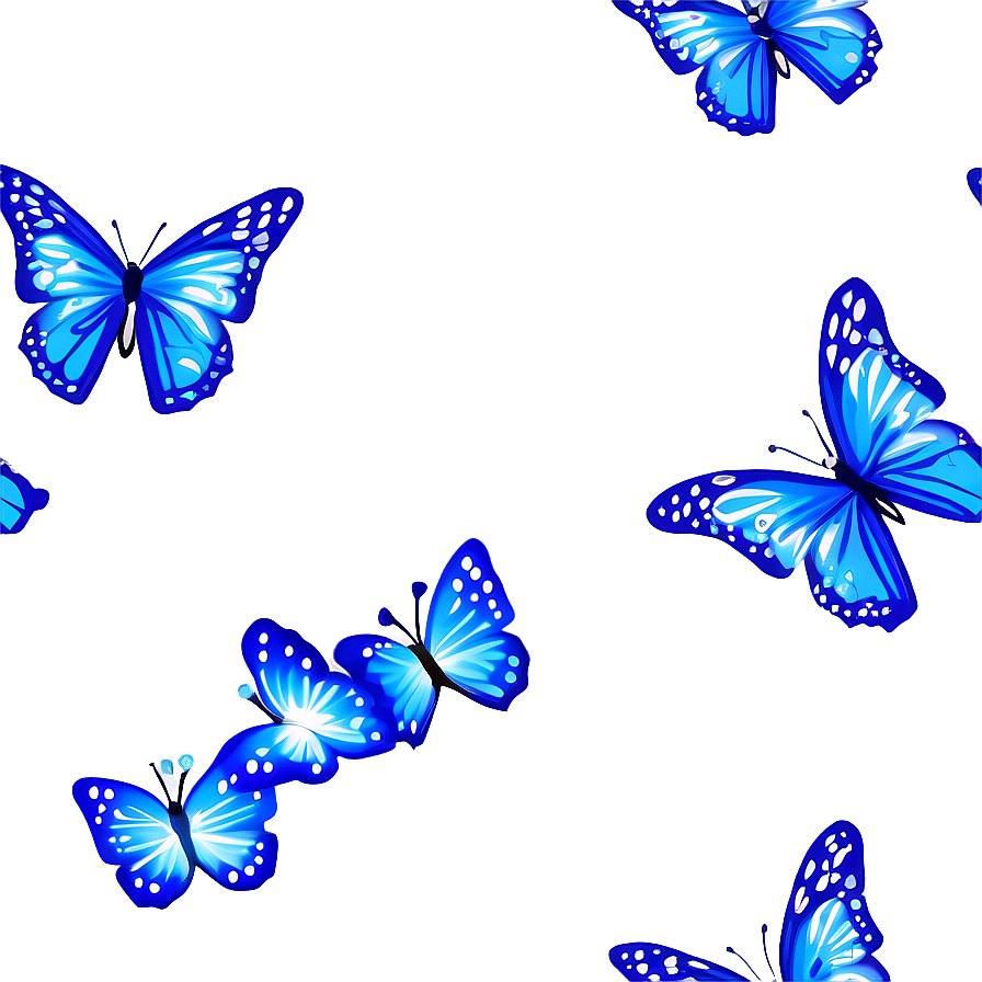 Blue Butterfly With Sparkles Png 41 PNG Image