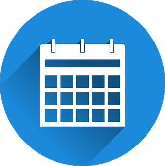 Blue Calendar Icon PNG Image