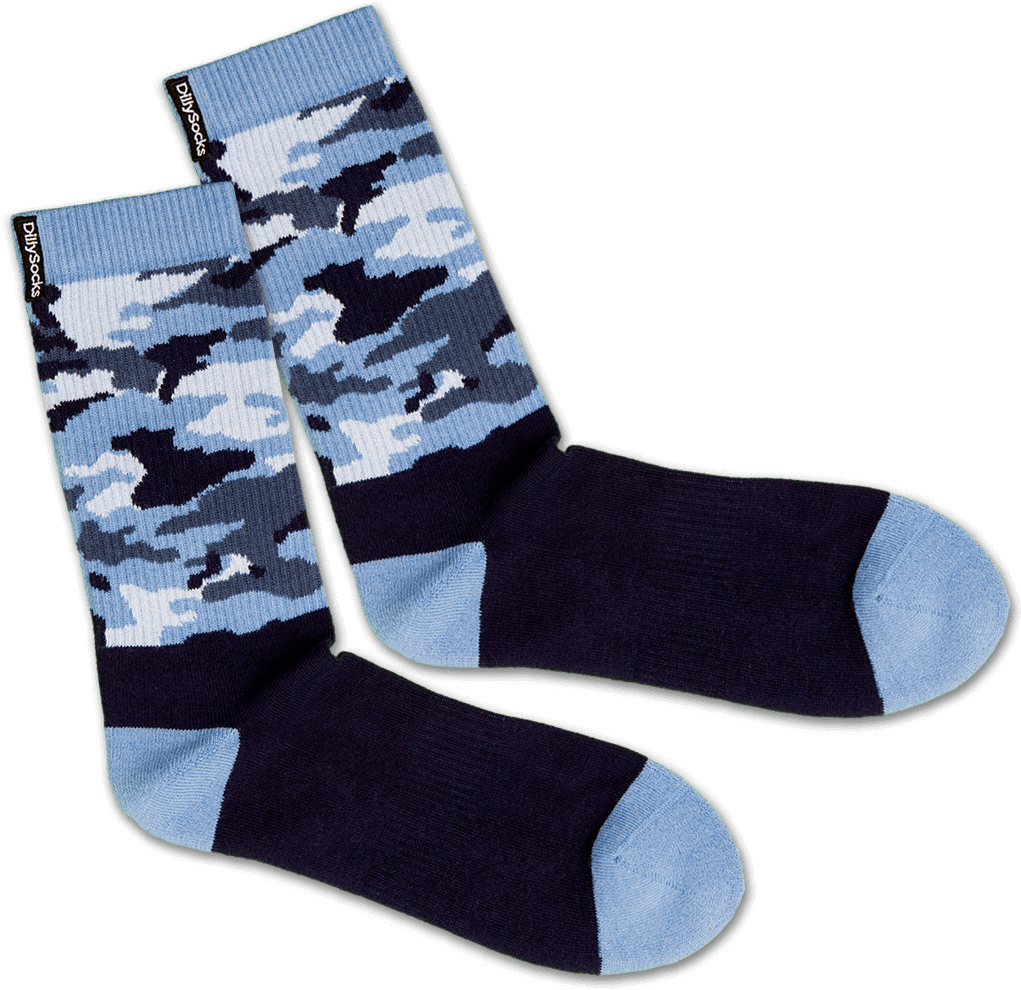 Blue Camouflage Socks PNG Image