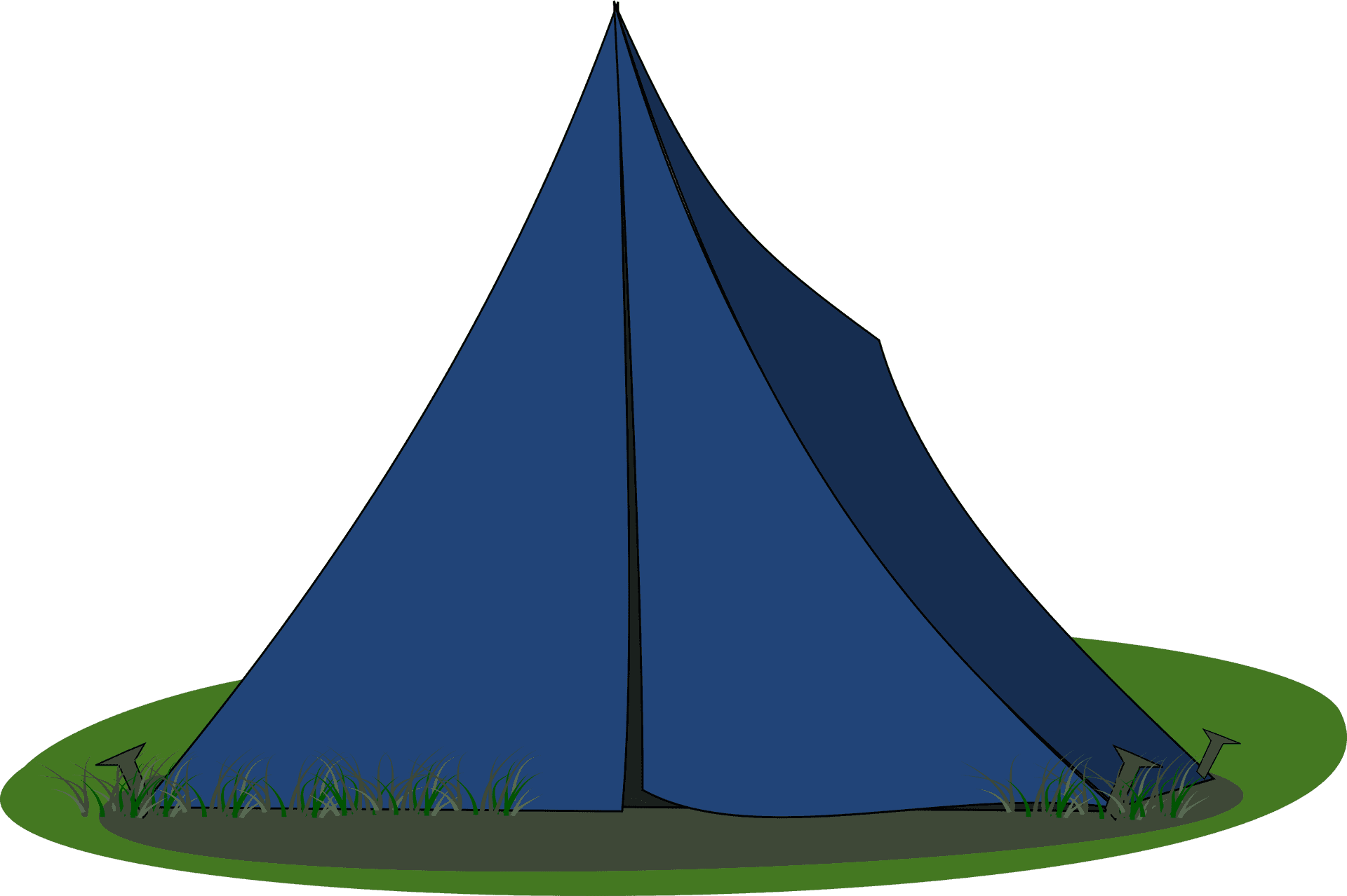 Blue Camping Tent Illustration PNG Image