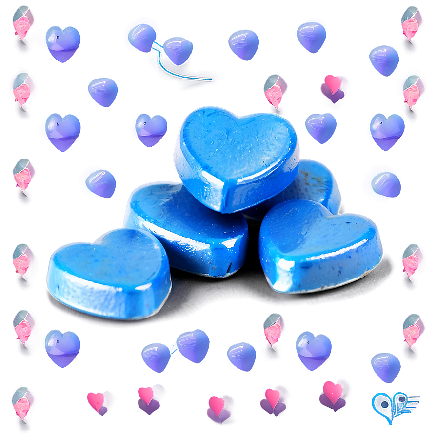 Blue Candy Hearts Png 59 PNG Image