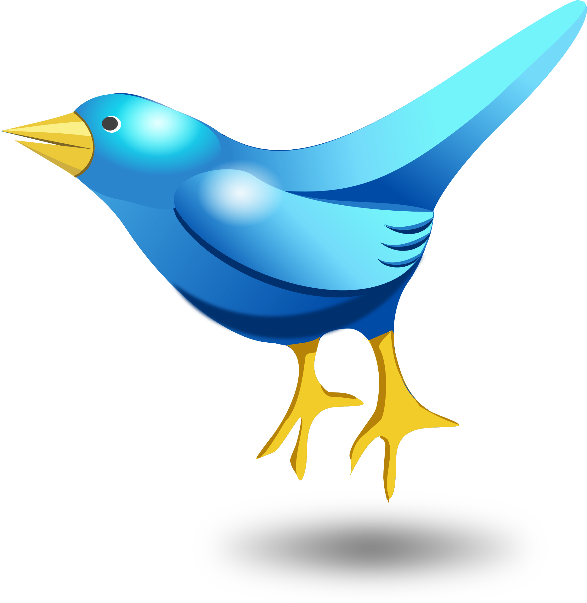 Blue Cartoon Bird PNG Image