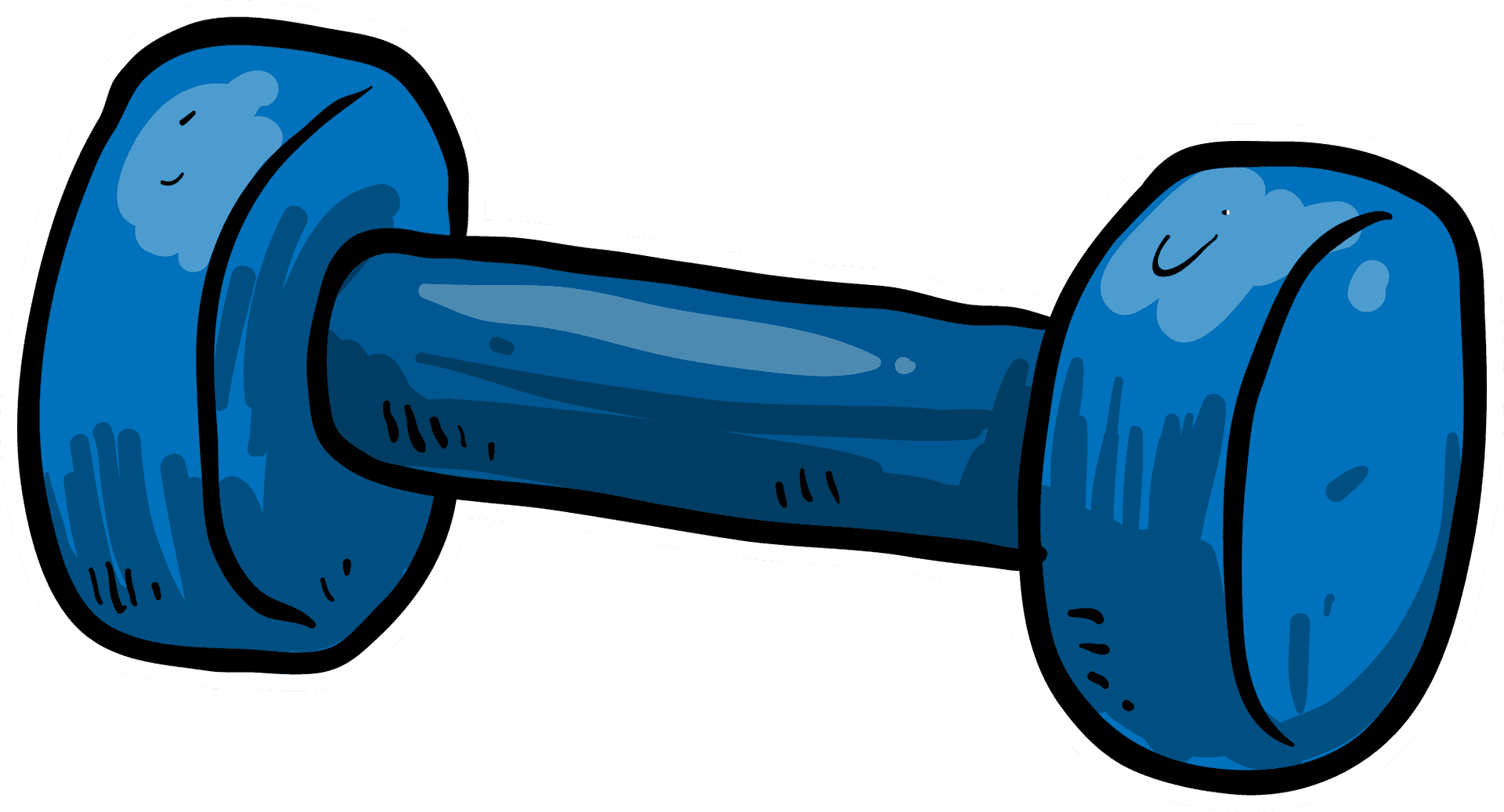 Blue Cartoon Dumbbell PNG Image