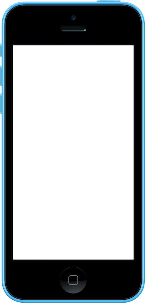 Blue Casei Phone Front View PNG Image