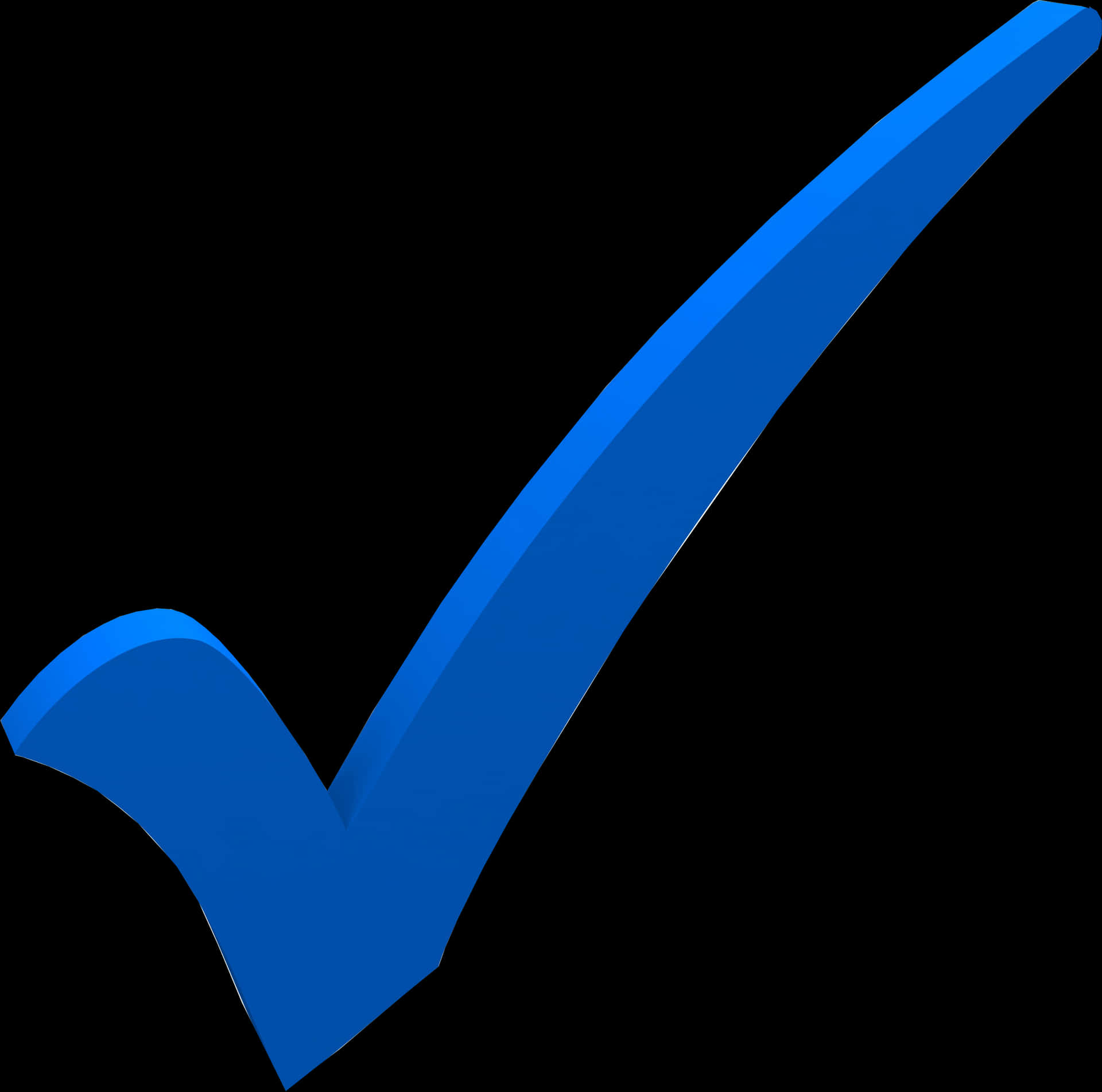 Blue Check Mark Graphic PNG Image