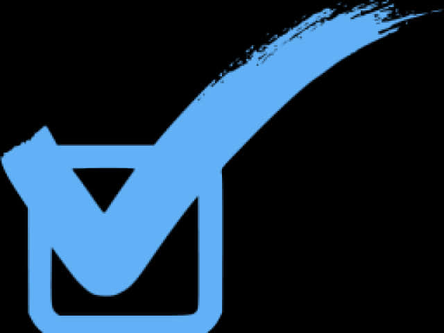 Blue Check Mark Graphic PNG Image