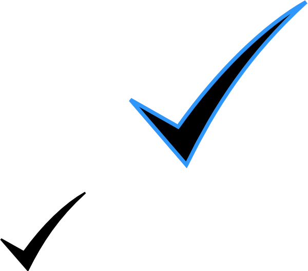 Blue Checkmark Graphic PNG Image