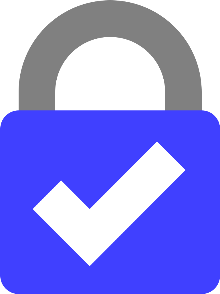 Blue Checkmark Security Icon PNG Image