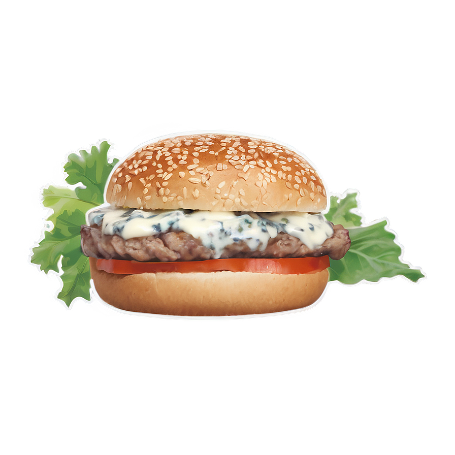 Blue Cheese Beef Burger Png 06242024 PNG Image