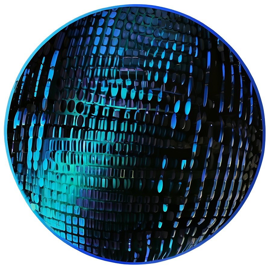 Blue Circle With Glitch Effect Png 56 PNG Image