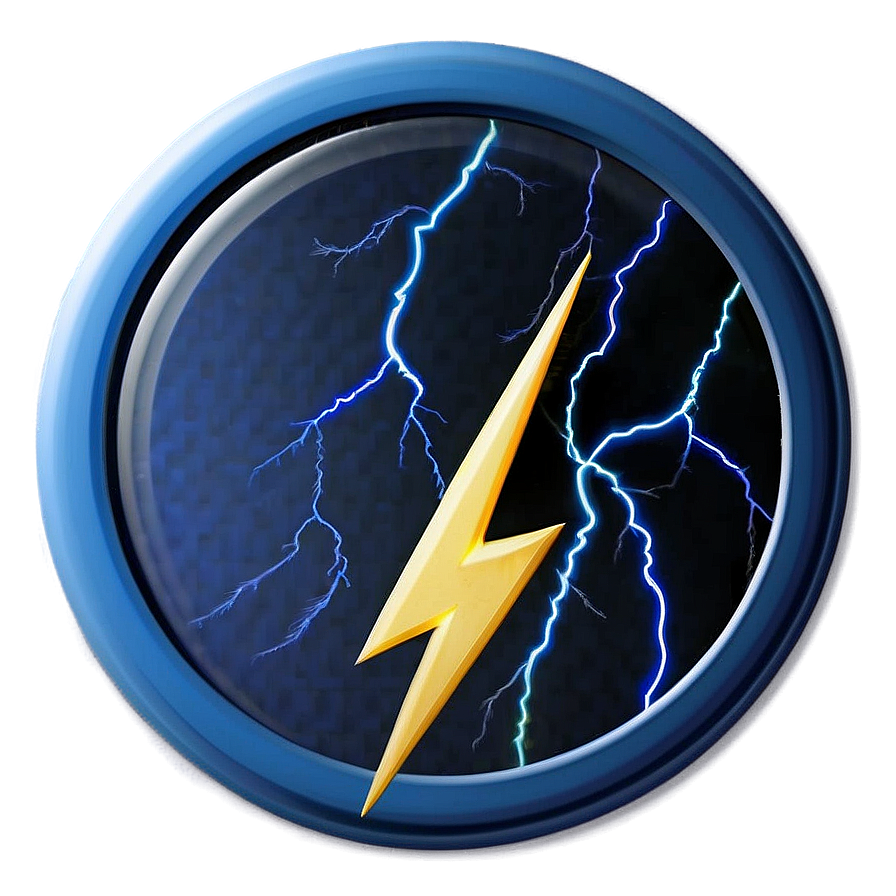 Blue Circle With Lightning Png Bct PNG Image