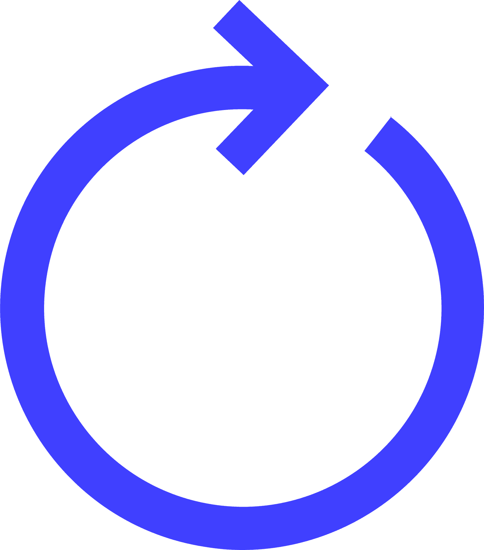 Blue Circular Arrow Clipart PNG Image