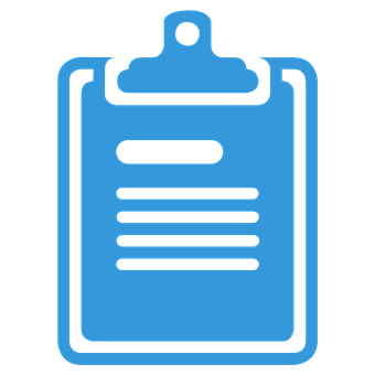 Blue Clipboard Icon PNG Image