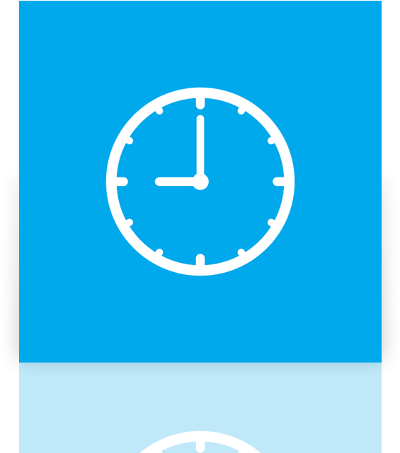 Blue Clock Icon PNG Image