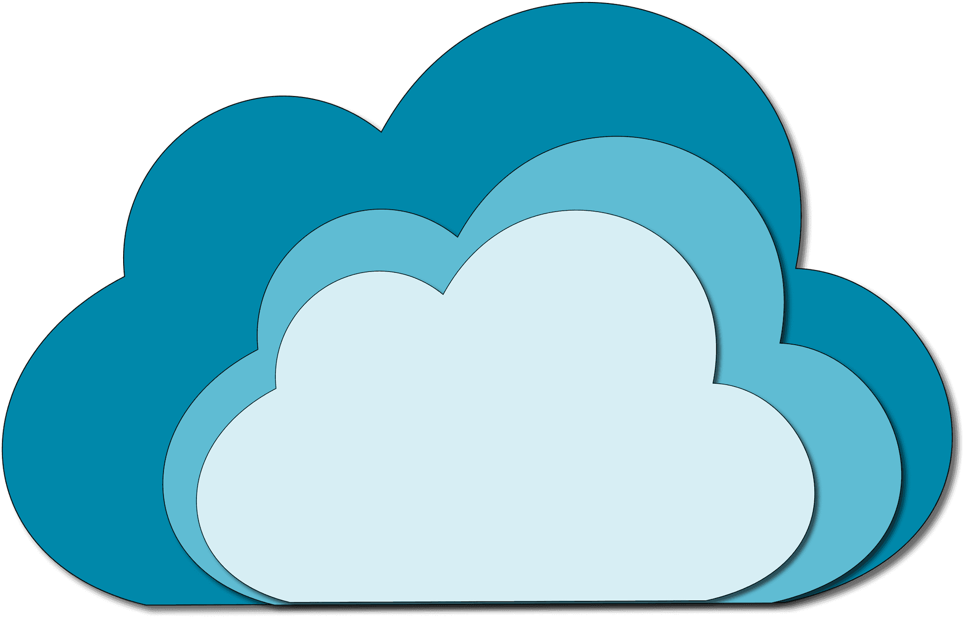 Blue Cloud Vector Clipart PNG Image