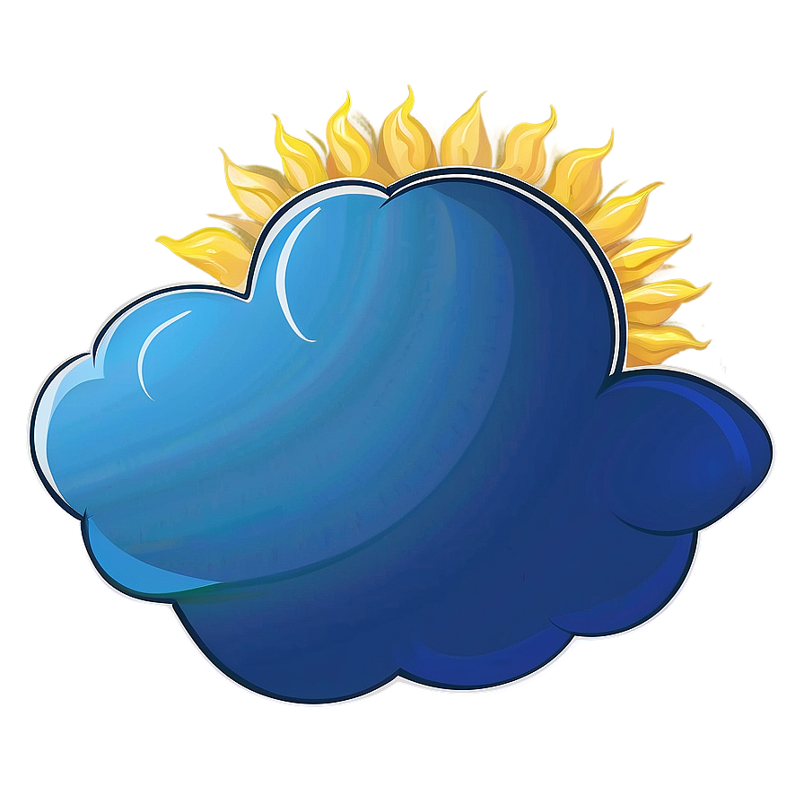 Blue Clouds With Sun Png 35 PNG Image